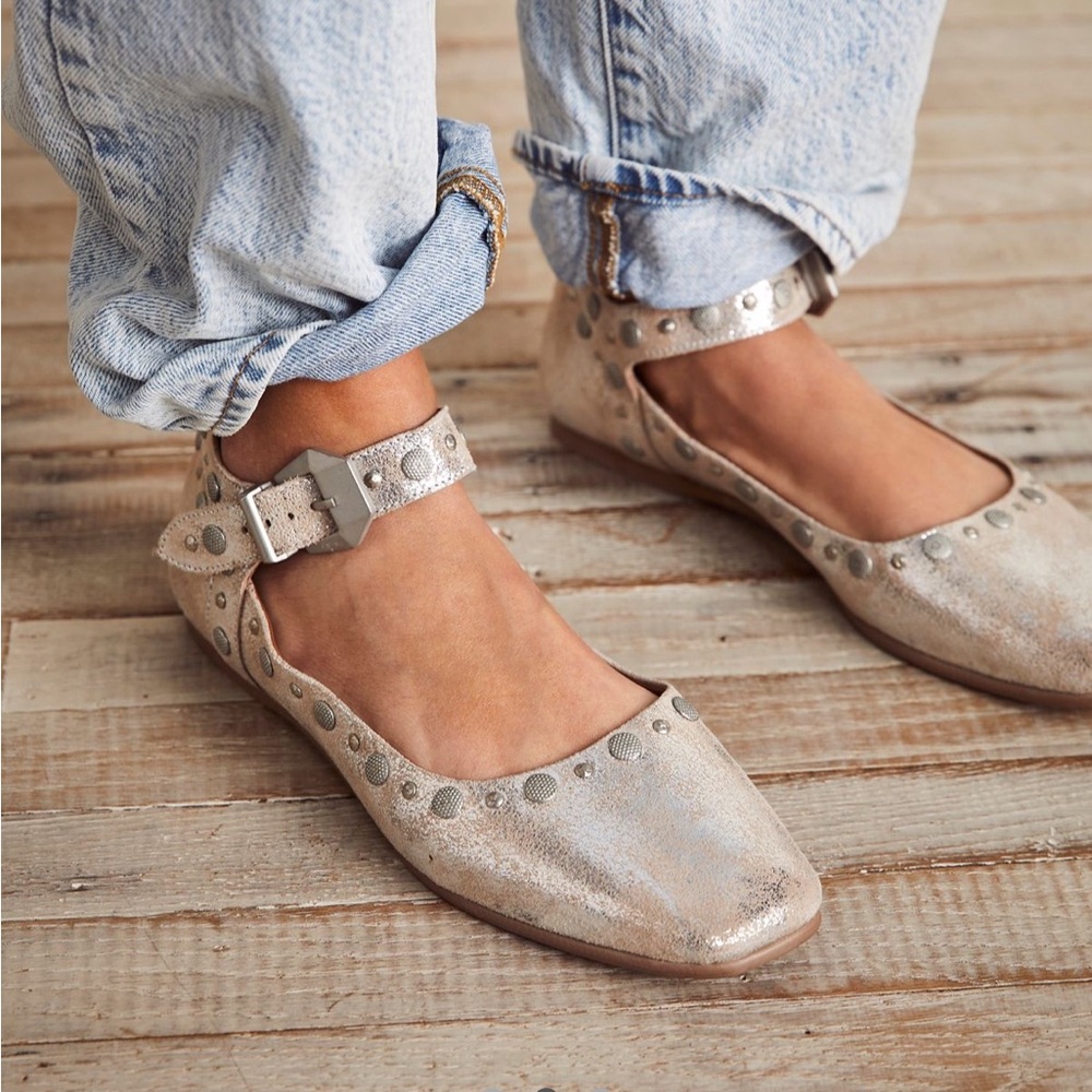 Free People Silver Studded Women's Shoes